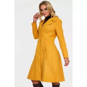 Brand NEW Voodoo Vixen size medium coat in a gorgeous mustard yellow color!